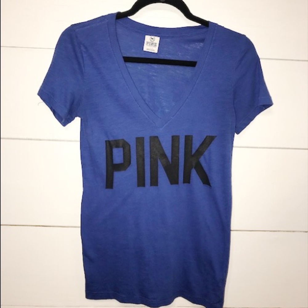 Blue PINK V-Neck T-Shirt